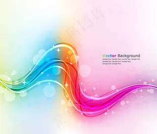 动感花纹背景矢量素材