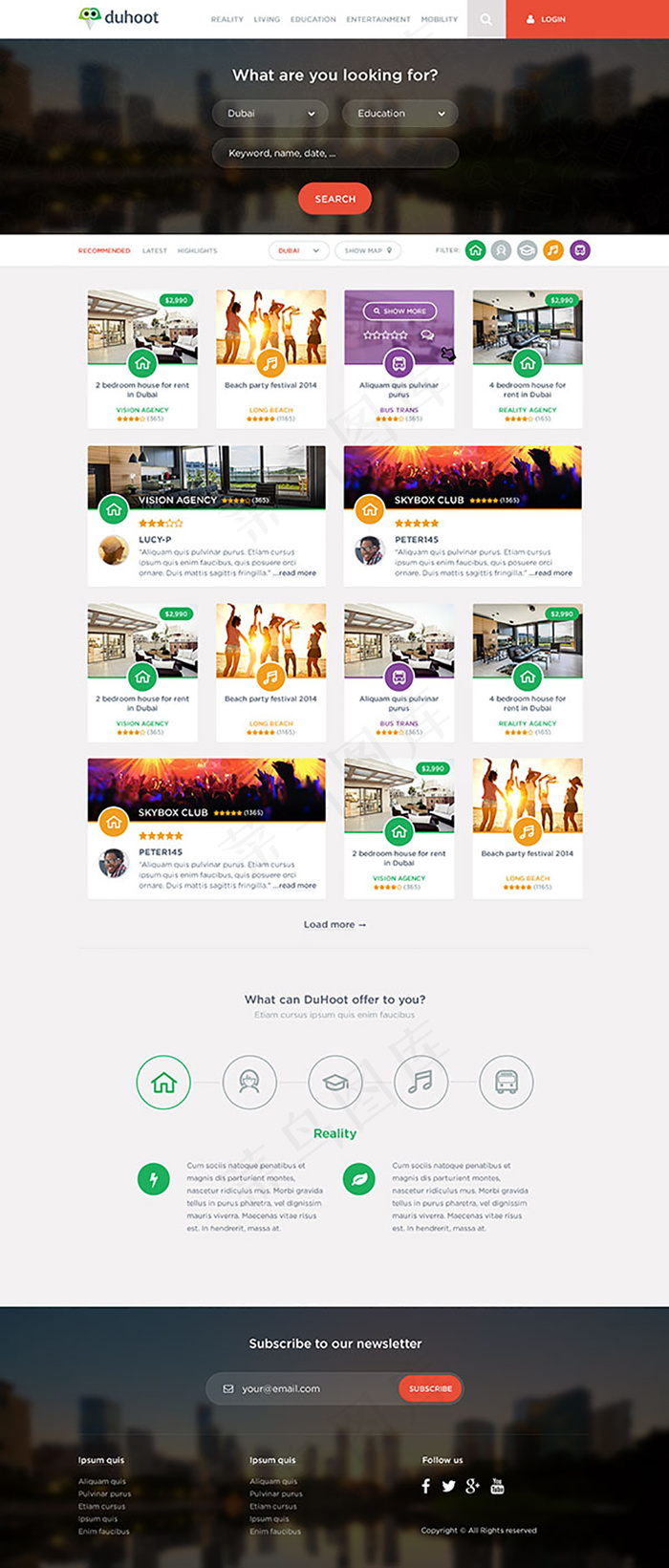 web2.0风格网页