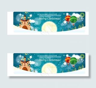 韩国圣诞Banner系列素材圣诞城...
