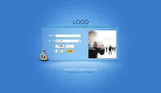 蓝色立体系统登录界面图片