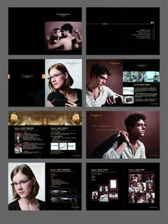 黑色 国外时尚 眼镜介绍 画册