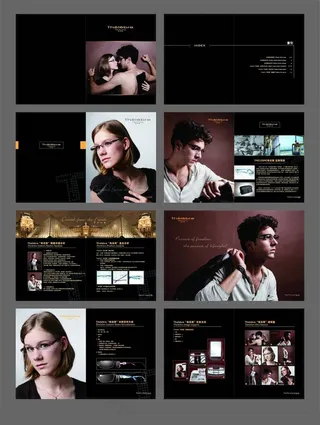 黑色 国外时尚 眼镜介绍 画册