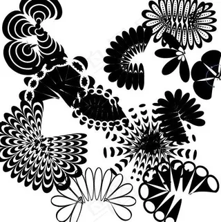 ai矢量花瓣形状笔刷图片