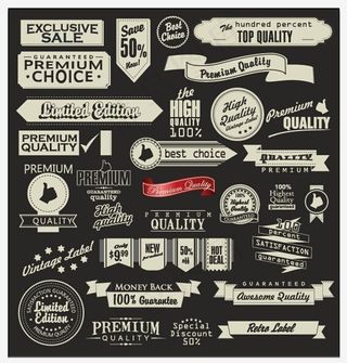 欧美复古简约小标签