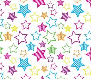 可爱矢量星星包装纸图片