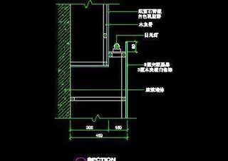 美容美发接待台、工作台装修施工图纸...