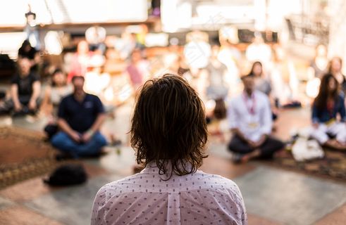 合照,女孩,头发,街道,商场,SXSW的路径冥想