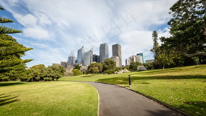 街道,天空,草原,风景,体育场馆,悉尼市区