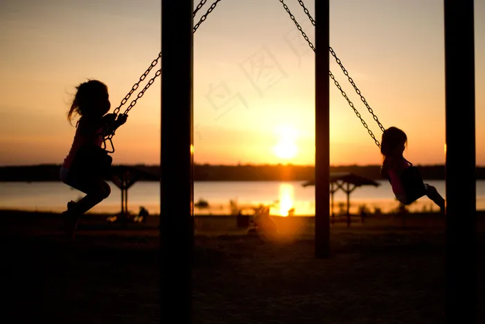天空,桥梁,电线杆,台灯,湖泊,摇摆剪影