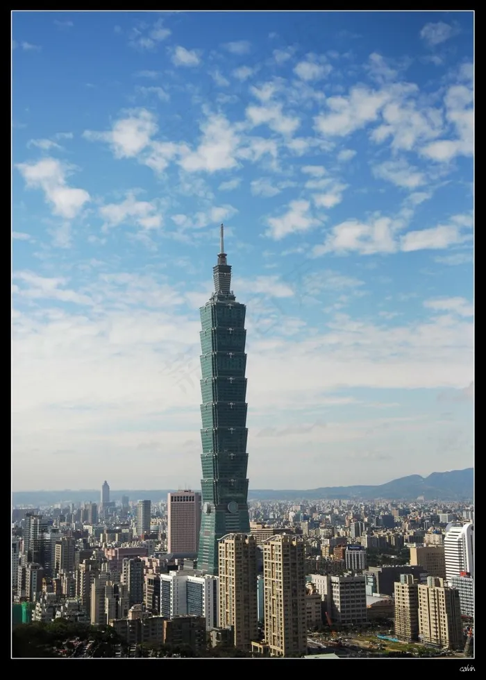 建筑,天空,夜景照明,纪念碑,树,101大楼