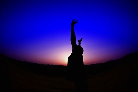 ,台灯,天空,芭蕾舞,快乐蓝