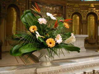 艺术插花,花篮,油画,窗槛花箱,园林景观,教堂里的插花