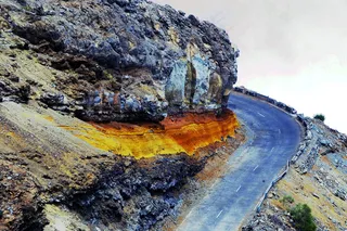 工艺品,油画,石头,树,罗克·德·洛斯·穆恰乔斯（拉帕尔玛岛）之路