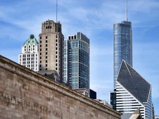 建筑,天空,居民楼,金属栏杆,轿车,芝加哥集群