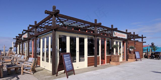 亭楼,中式传统建筑,候车亭,售货亭,架子,Strandpaviljoen_Copacabana_Scheveningen_01