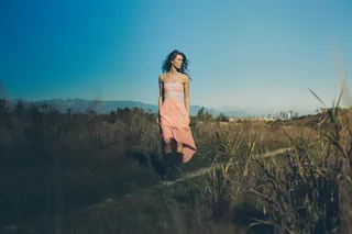 薰衣草,人物特写,,女孩,洛杉矶球场