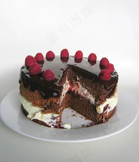 蛋糕,甜品,冰淇淋,工艺品,树莓,巧克力覆盆子奶油蛋糕
