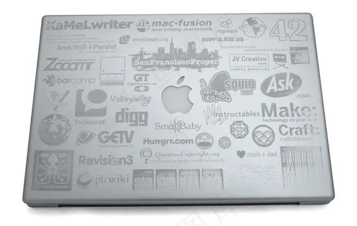 数码产品,蓄电池,苹果,户口薄,户口簿,利亚·卡尔弗（Leah Culver）的激光蚀刻笔记本电脑