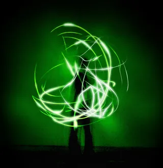 光绘,荧光壁纸,荧光字,桌面花纹,闪电,人体灯泡III