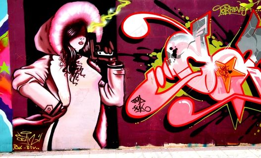 图像素材,圣诞老公公,动物漫画,卡通动漫人物,运动鞋,Urban Street Art #hotchick #streetart #dailyshoot #torrevieja