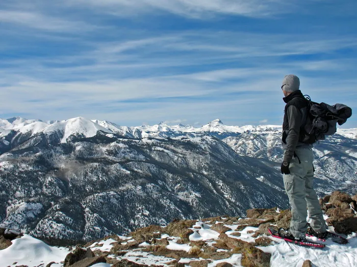 冰雪,山峦,天空,风景,树,从71号山