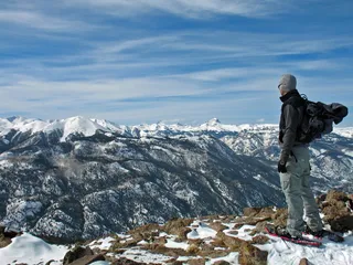 冰雪,山峦,天空,风景,树,从71号山