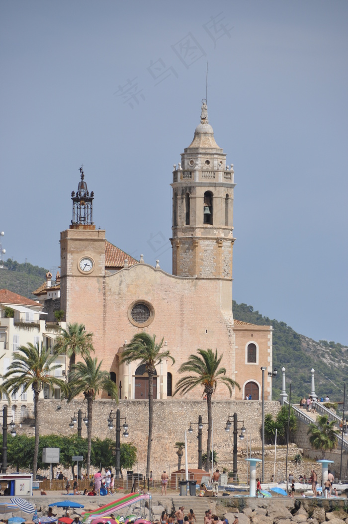 剧院/博物馆/礼堂,建筑,居民楼,工艺品,锡切斯。教区教堂。献身于1672年。