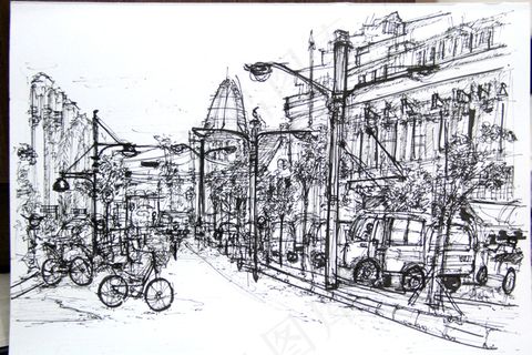 在De Javasche Bank地区的现场草图上