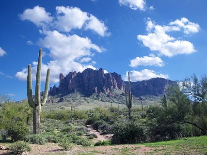 山峦,白云,峡谷,草原,湖泊,失落的荷兰人州立公园的虹吸抽奖-迷信荒野
