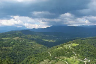 山峦,长城,龙脊梯田,天空,树,阿布哈兹