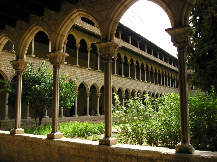 宫殿,建筑,桥梁,居民楼,金属栏杆,佩纳贝利修道院