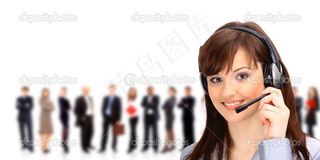 depositphotos_5062822-带耳机和业务团队的呼叫中心运营商