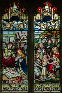 彩色玻璃窗，圣玛格丽特教堂，霍斯蒙登