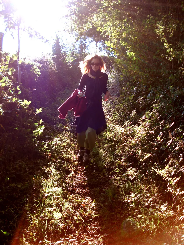 植物,女孩,阳光森林,树,美女,苏珊在森林里