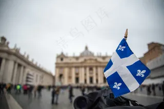 建筑,城楼,纪念碑,城市街道,旗帜,魁北克国旗