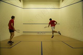 壁球馆,壁球,壁球拍,室内一角,网球运动员,壁球