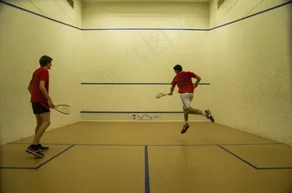 壁球馆,壁球,壁球拍,室内一角,网球运动员,壁球