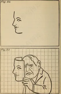 图画,工笔画,卡通动漫人物,简笔画,文字图片,“蜡笔和性格：通过眼睛和耳朵或用彩色粉笔进行十分钟的交谈可以清楚地看出真相”的第137页图片（1913）