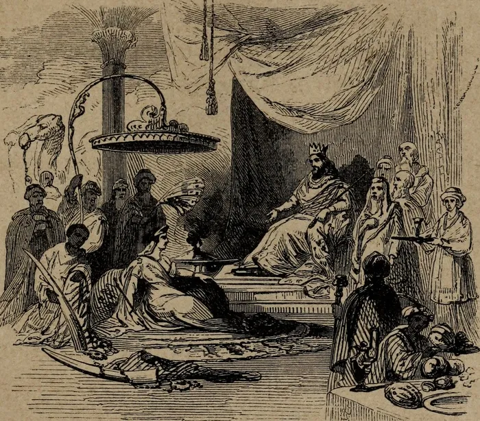 图片来自“夏娃和她的圣女，或《圣经》的女人”（1861年）第110页