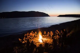 机器设备,官湖角,天空,都市夜景,风景,在海滩上的篝火