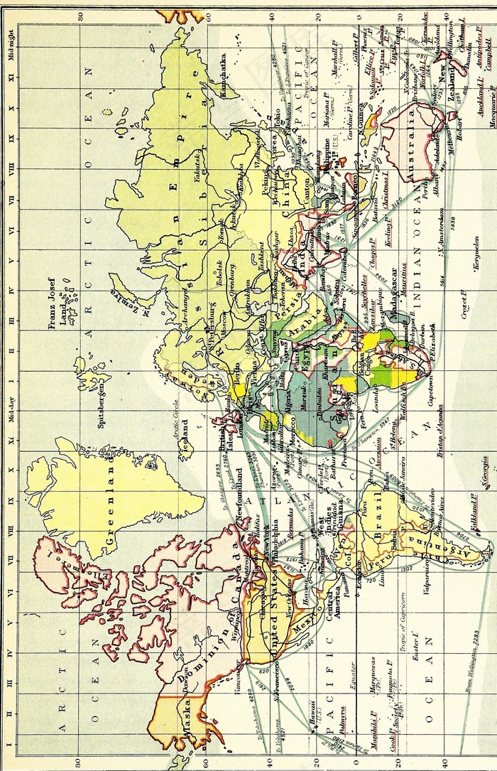 行政区划图,地图,设计效果图,工程图,文字图片,图片来自“商业地理地图集”（1913年）第12页