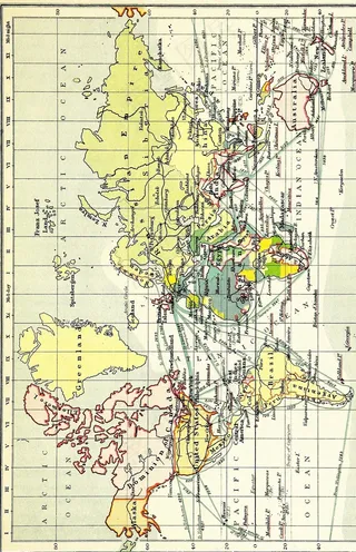 行政区划图,地图,设计效果图,工程图,文字图片,图片来自“商业地理地图集”（1913年）第12页