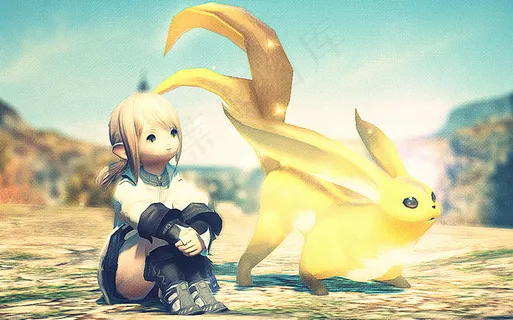 彩色动漫,卡通动漫人物,图画,油画,FF14