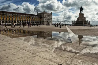 建筑,寺塔,江河,宫殿,葡萄牙,Les Nuages Sont dans la Place