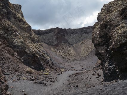 山峦,三关口,峡谷,历史遗迹,冰雪,兰萨罗特岛