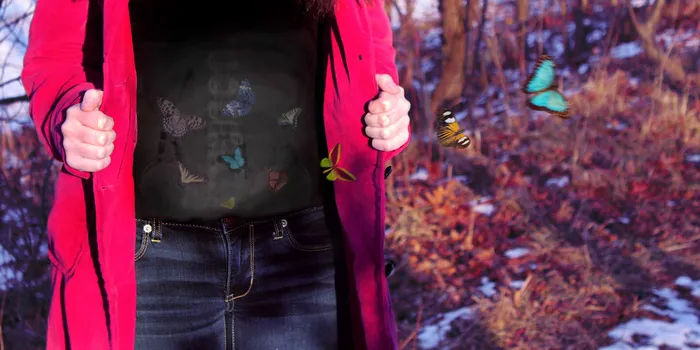 蝴蝶在她的肚子里