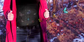 蝴蝶在她的肚子里