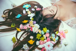 头饰,绘画,美女,人物特写,工笔画,睡公主