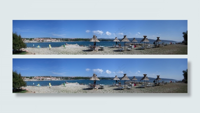 海洋,湖泊,天空,建筑,椰树,2007-09-01克尔克海滩全景图1