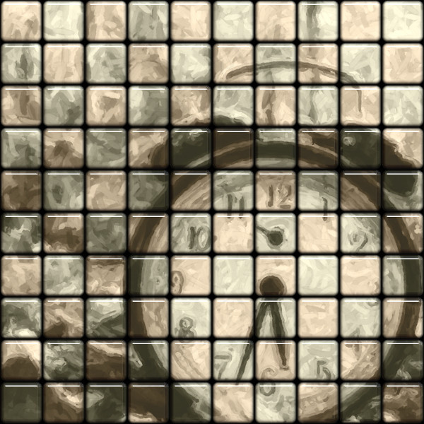 379-Tile Clock-Texture